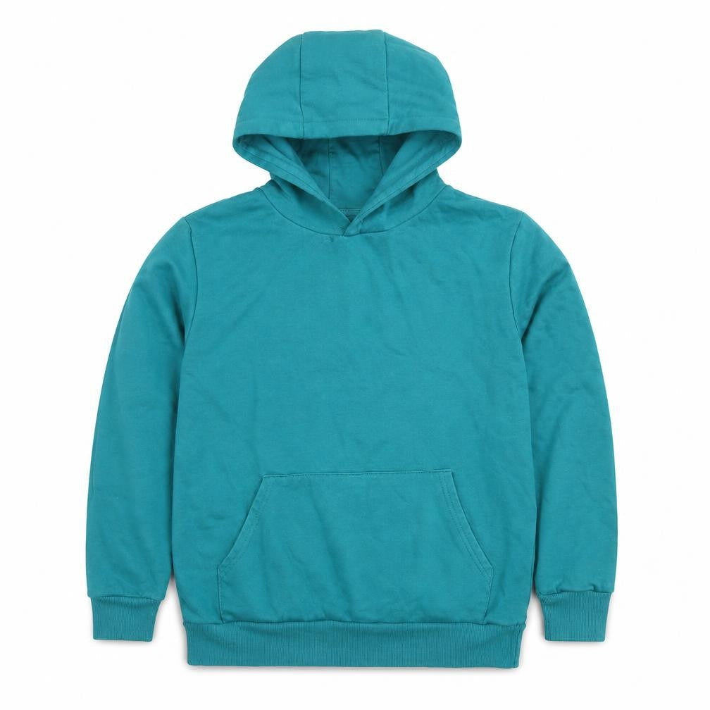 Dunnes Stores Boys Teal Pullover Hoodie 3-4 Years Cotton Blend