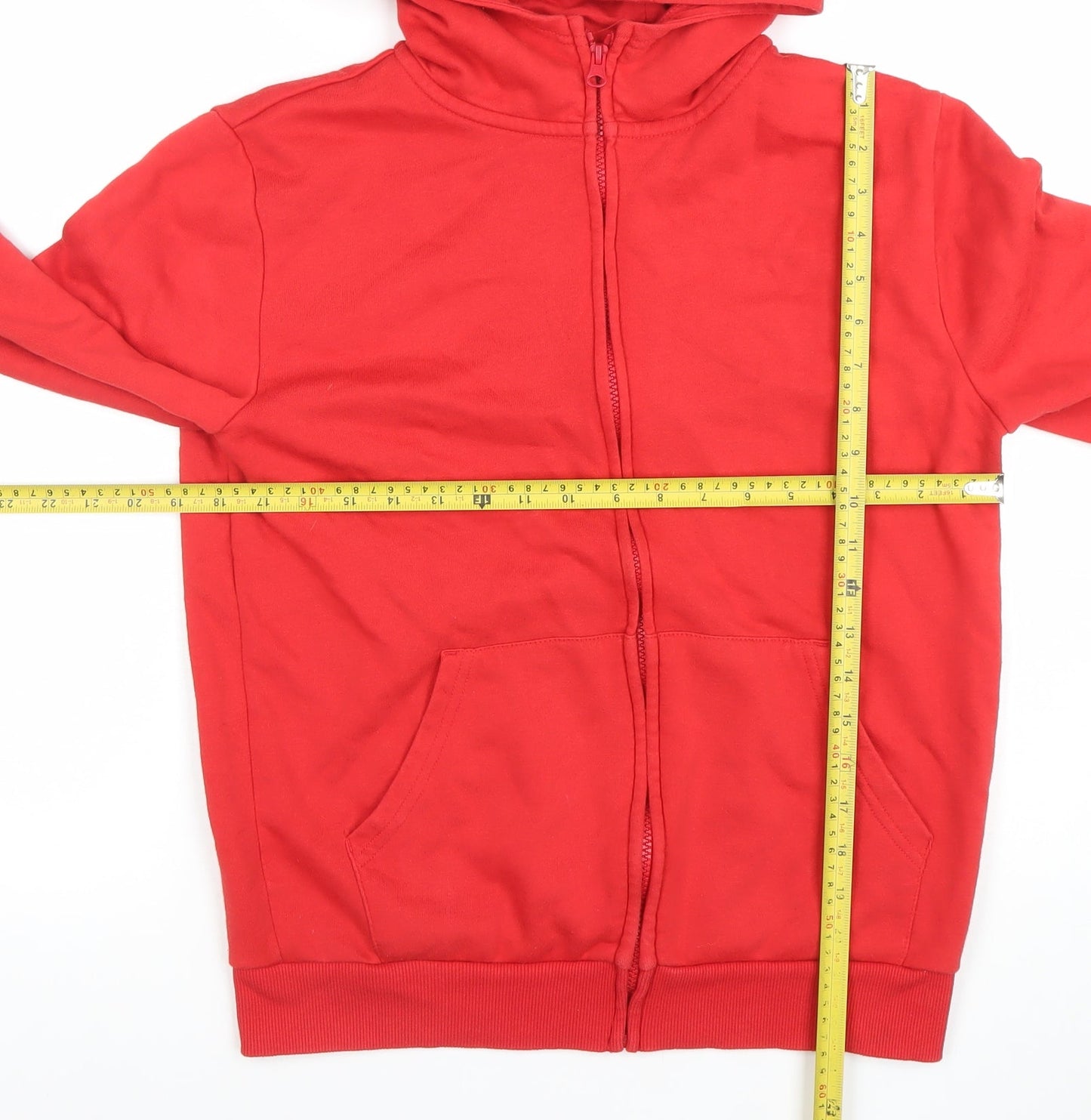 Dunnes Stores Teens Red Full Zip Hoodie Long Sleeve 11-12yrs