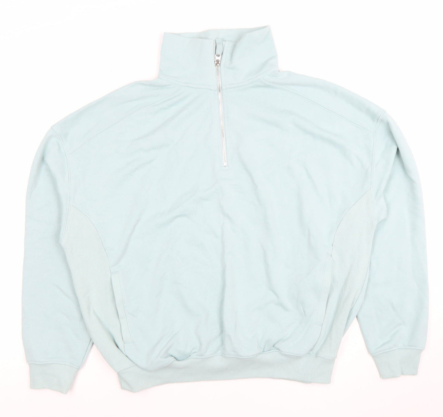 Dunnes Women’s Sage Green 1/2 Zip Sweatshirt Size S Cotton Blend