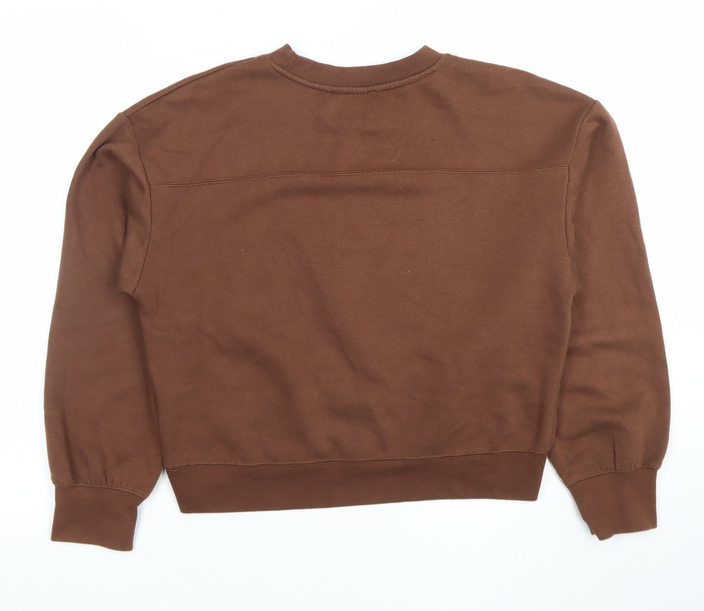 Zara Women Brown Size S Crew Neck Pullover Sweatshirt