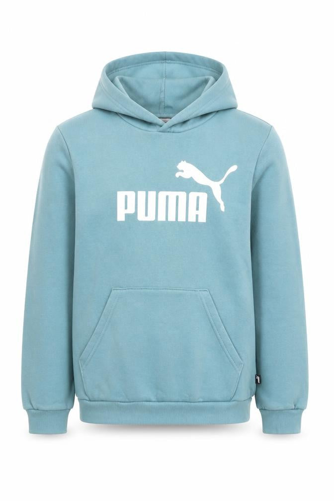 Puma Boys Blue Pullover Hoodie 13-14 Years Cotton Blend Logo Design
