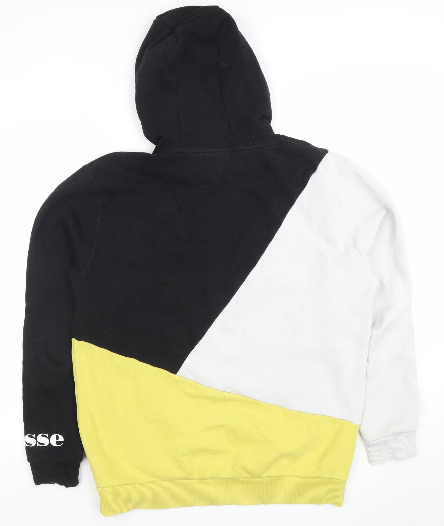 Ellesse Men's Black White Yellow Pullover Hoodie M Sports Style