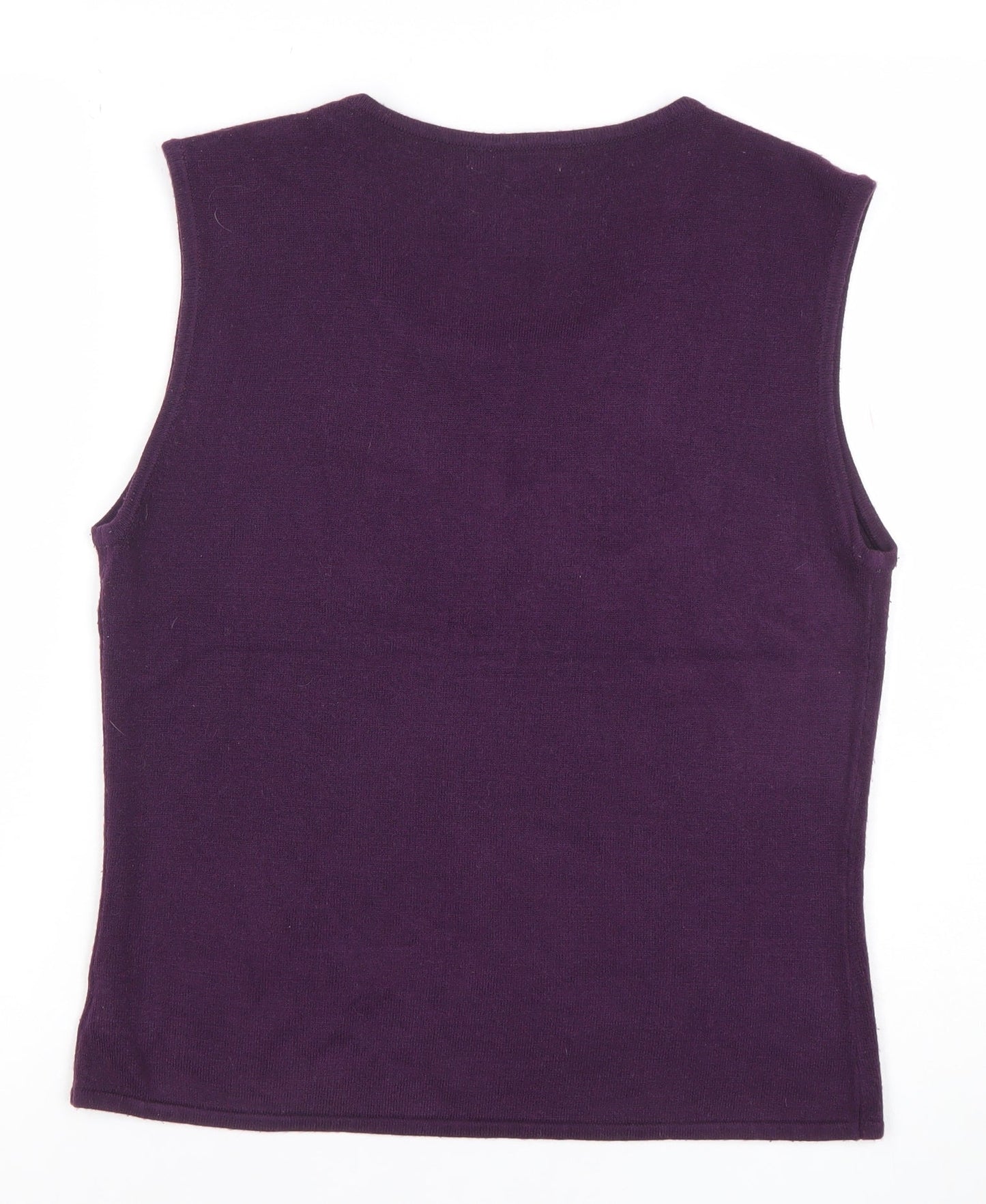 Long Tall Sally Women’s Purple Beaded Sleeveless Knit Tank Top M