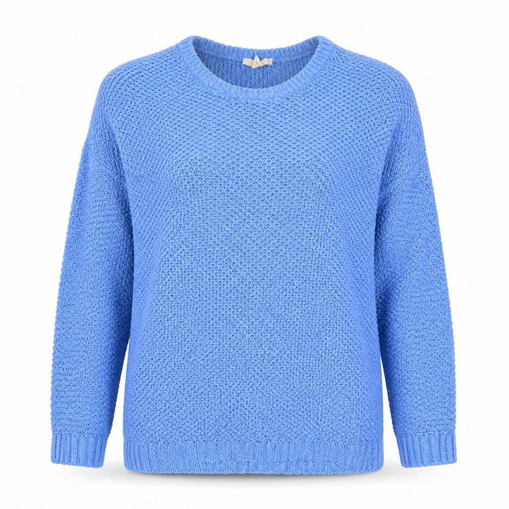 Esprit Women Blue Cotton Knit Pullover Jumper XL
