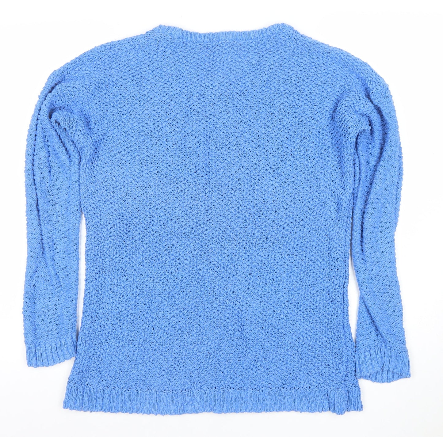 Esprit Women Blue Cotton Knit Pullover Jumper XL