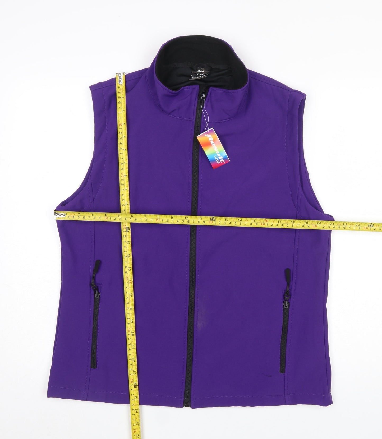 Result Womens Purple Softshell Waistcoat XL 16 Full Zip Outdoor Vest