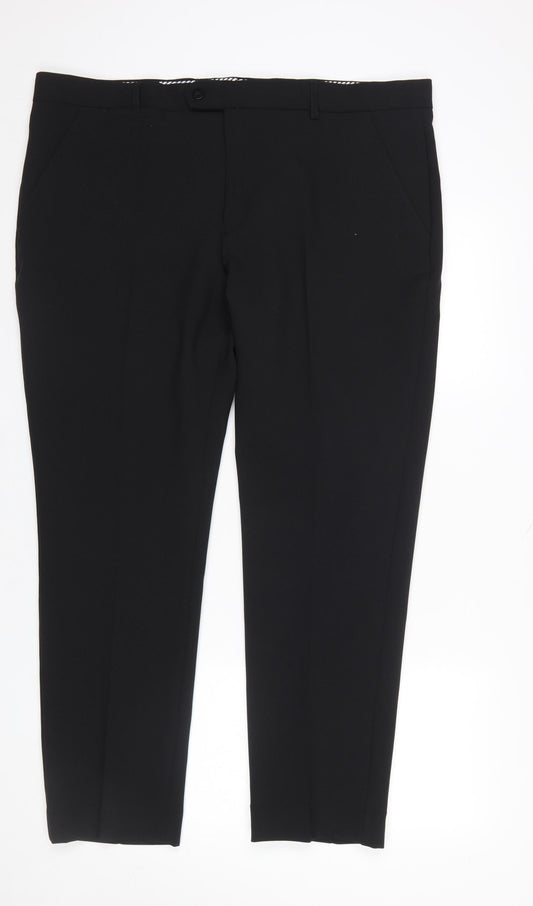 St. Bernard for Dunnes Stores Mens Black 40in Regular Fit Dress Pants