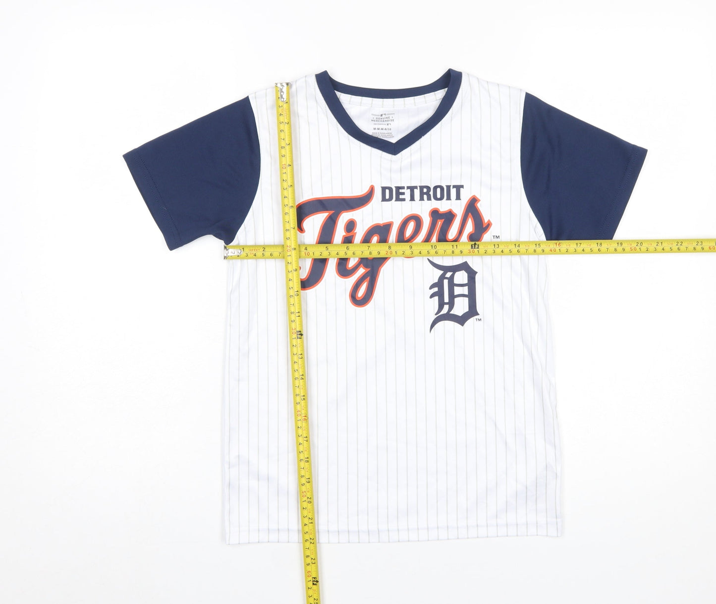 Team Athletics Boys White Detroit Tigers 8 Years Baseball Jersey T-Shirt