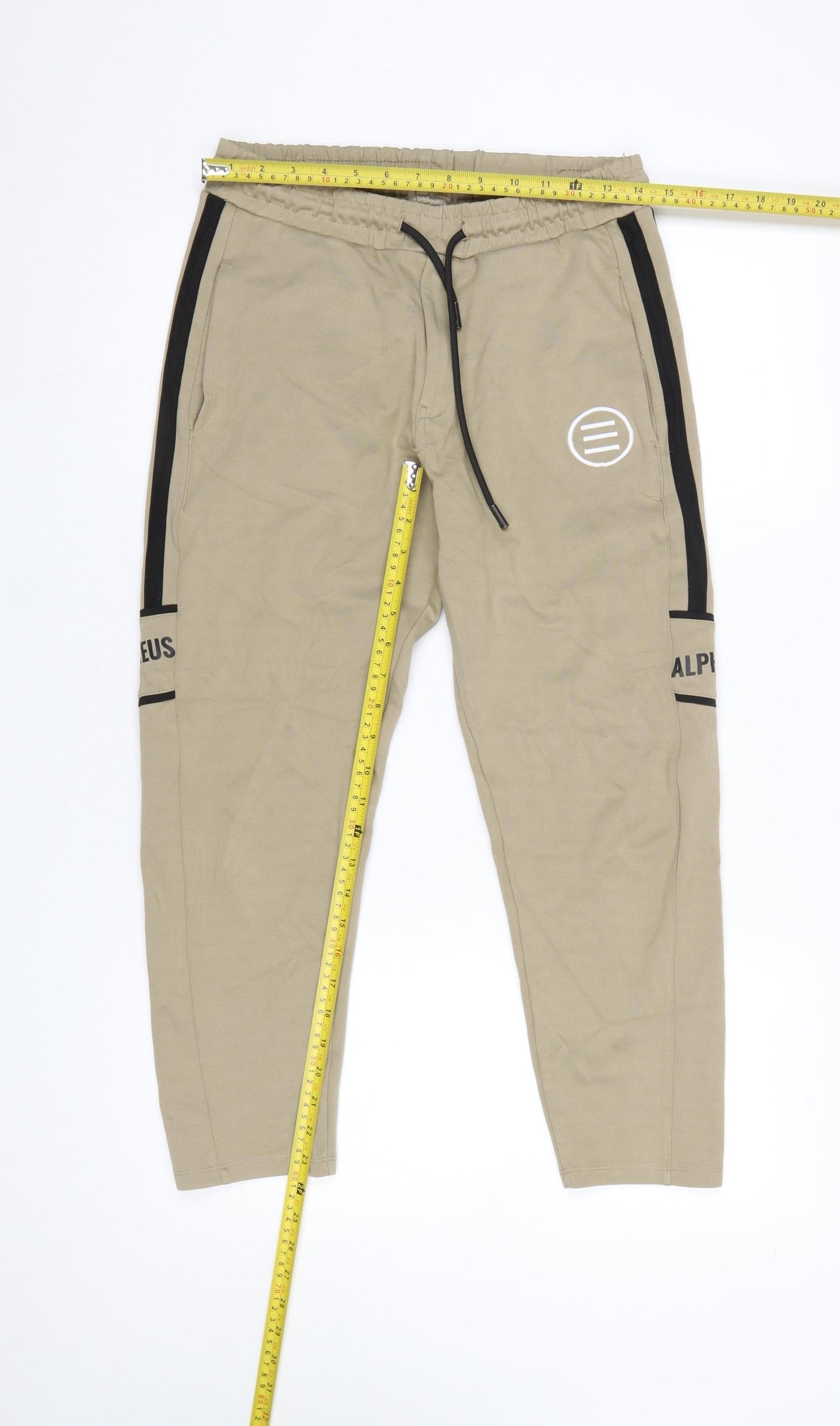 Title Women Beige Jogger Sweatpants Size M Cotton Blend