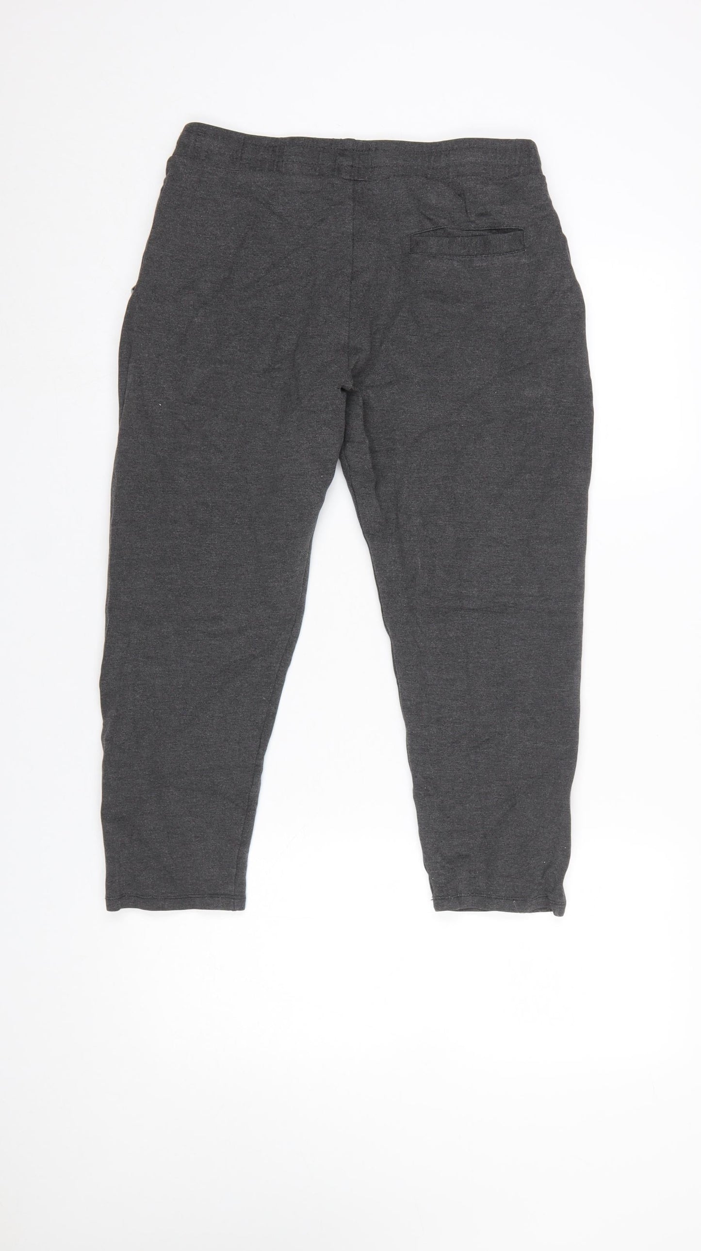 Title Womens Grey Jogger Sweatpants L Elastic Waist Pockets Drawstring