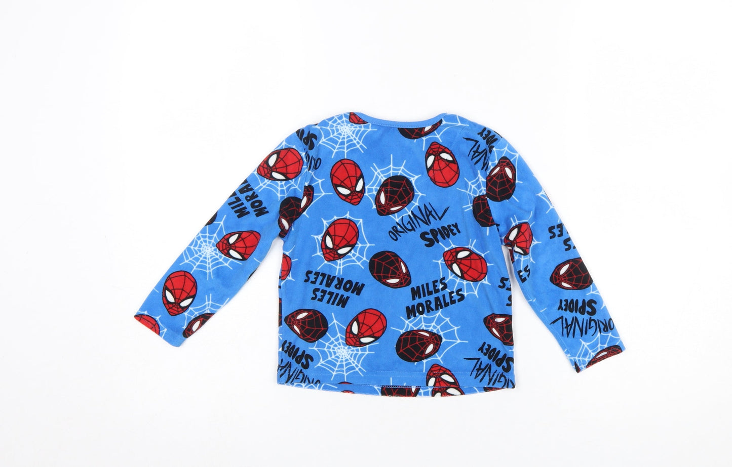 Marvel Boys Blue Spider-Man Miles Morales Fleece Pyjama Top 2-3 Years