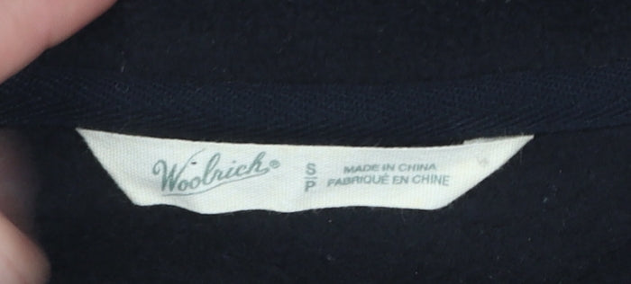 Woolrich Womens Black Geometric Fleece Jacket Size S