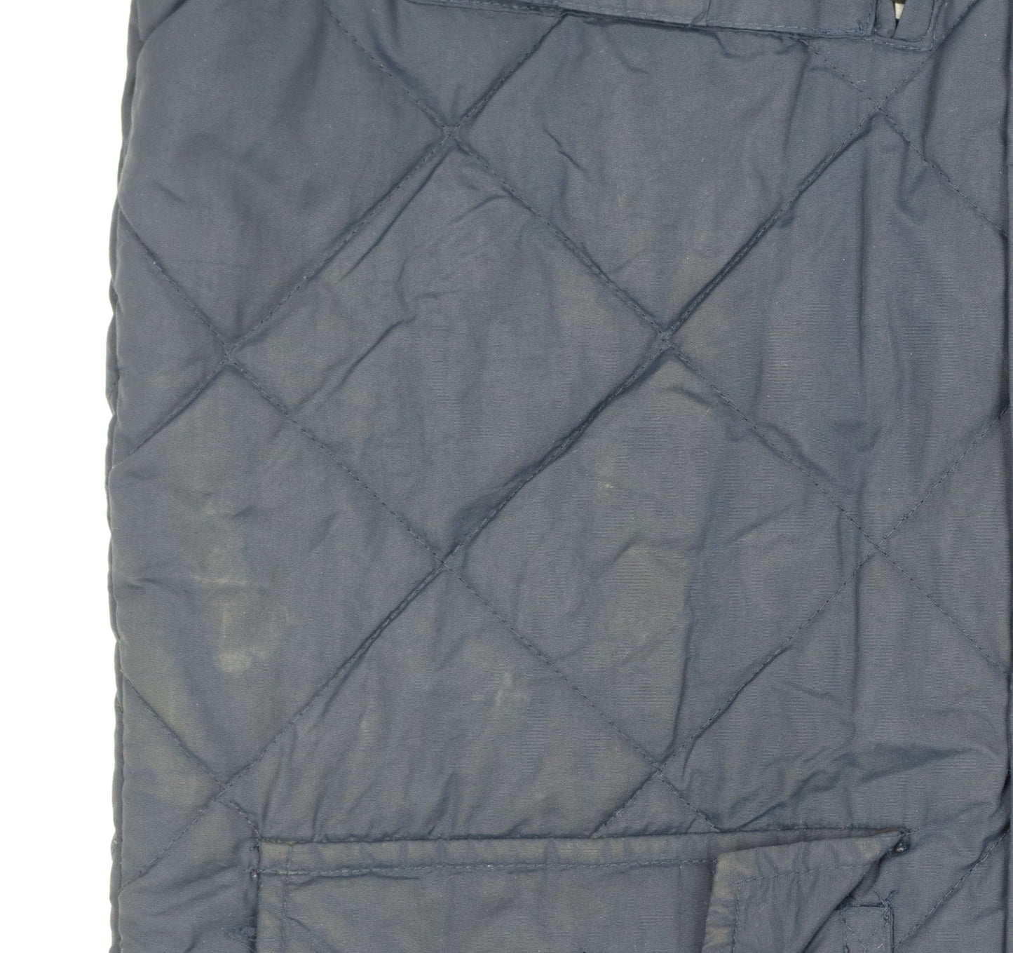 Brave Soul Men's Blue Quilted Hooded Parka Coat Size M