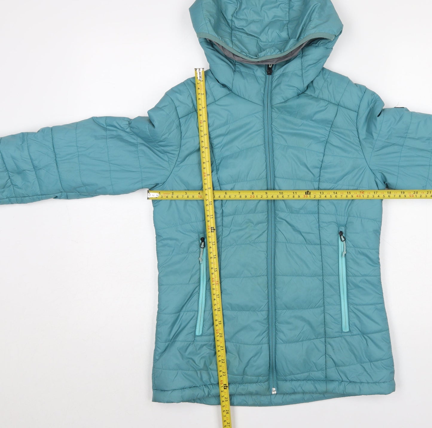 Decathlon Women's Blue Hooded Lightweight Puffer Jacket Size S