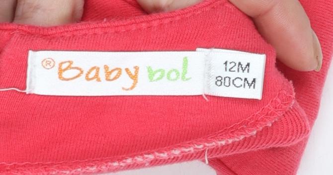 Babybol Girls Red & Grey Heart Tutu Dress 12 Months Long Sleeve Casual