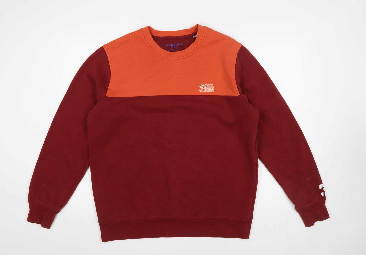 Jack & Jones Men’s Red XL Crew Neck Graphic Sweatshirt