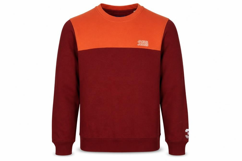Jack & Jones Men’s Red XL Crew Neck Graphic Sweatshirt