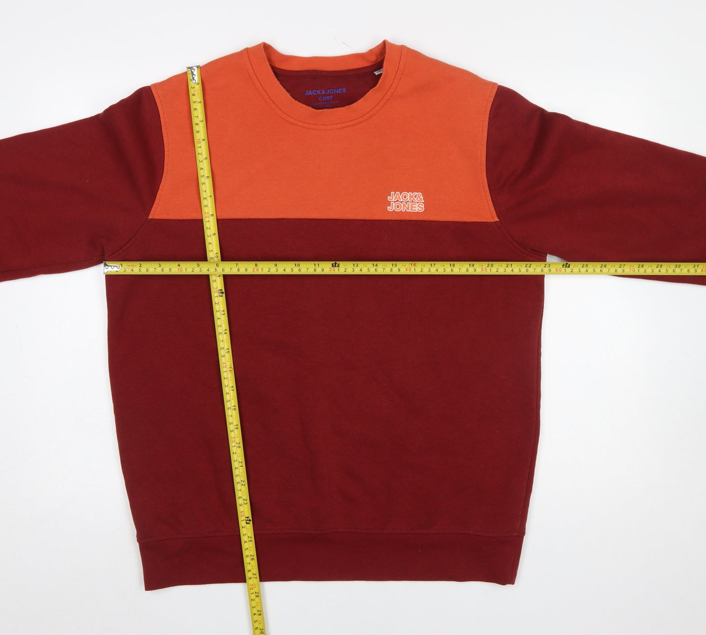 Jack & Jones Men’s Red XL Crew Neck Graphic Sweatshirt