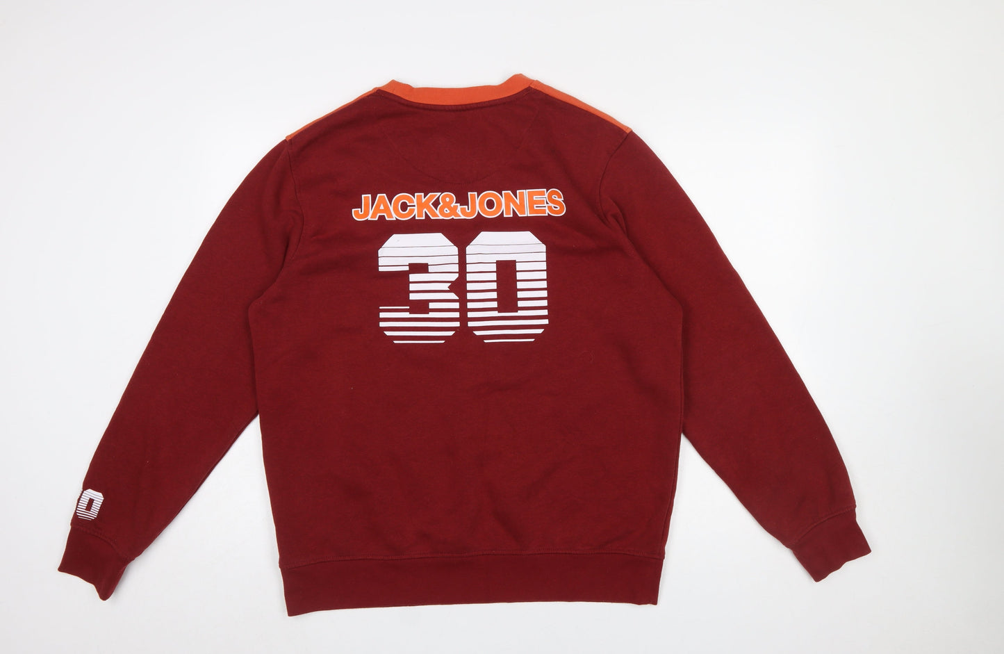 Jack & Jones Men’s Red XL Crew Neck Graphic Sweatshirt