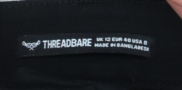 Threadbare Women’s Black Slim Tapered Trousers Size 12