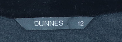Additional view of Dunnes women’s black velvet mid-length jacket, size UK 12