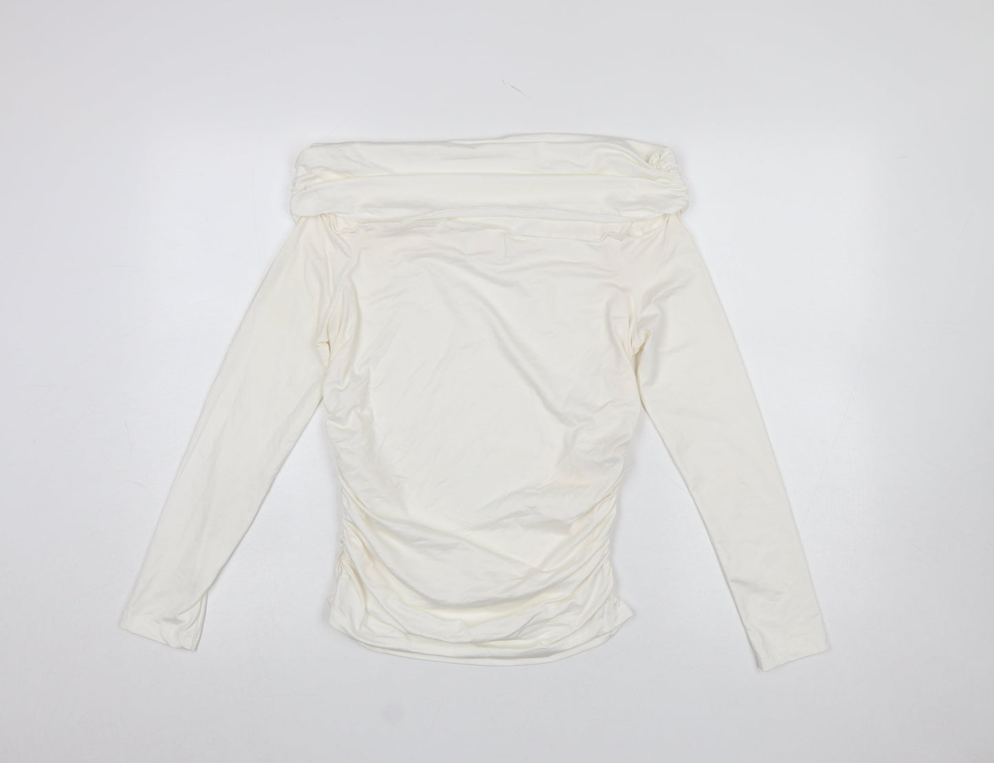 Savida Womens Ivory Off Shoulder Long Sleeve Tunic Top Size 12