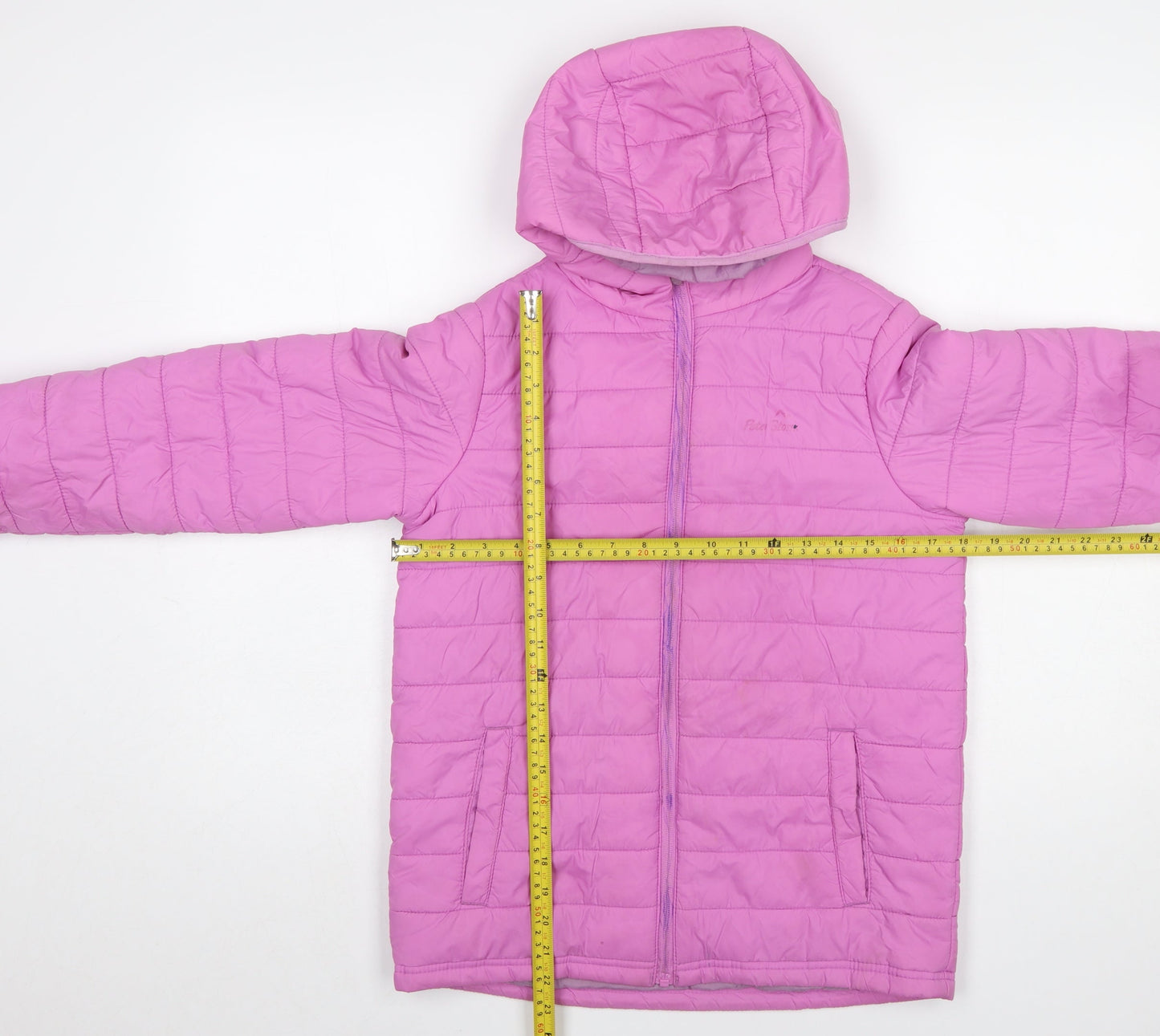 Peter Storm Girls Pink Hooded Puffer Jacket 11-12 Years Winter Full Zip