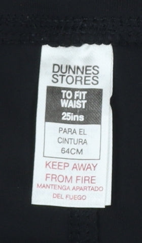 Dunnes Stores Women’s Black Biker Activewear Shorts Size 25in Waist Polyester Blend