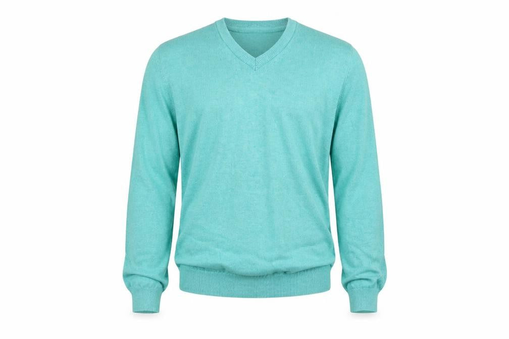 Dunnes Men’s Green Cotton V-Neck Jumper Size S