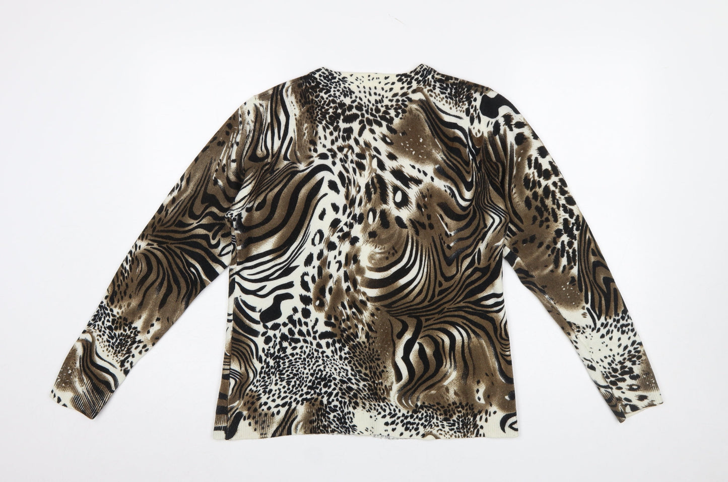 Paramour Women's Brown Animal Print Cardigan M
