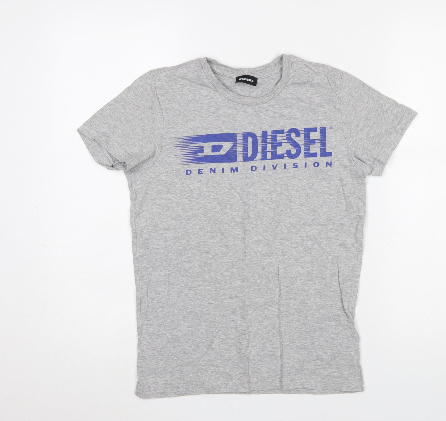 Diesel Boys Grey 12 Years Logo Graphic Cotton T-Shirt