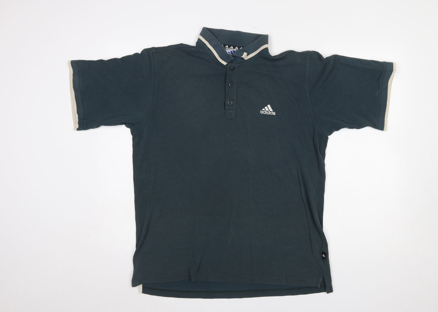 Adidas Men’s Green Collared Short Sleeve Polo Shirt Size L