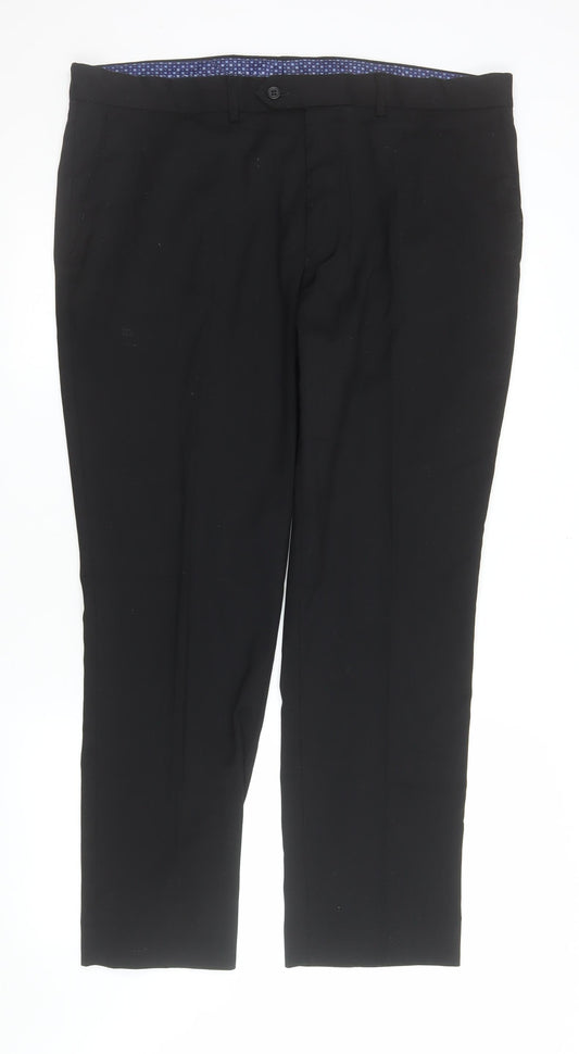 St Bernard for Dunnes Stores Men's Black 38in Classic Dress Trousers