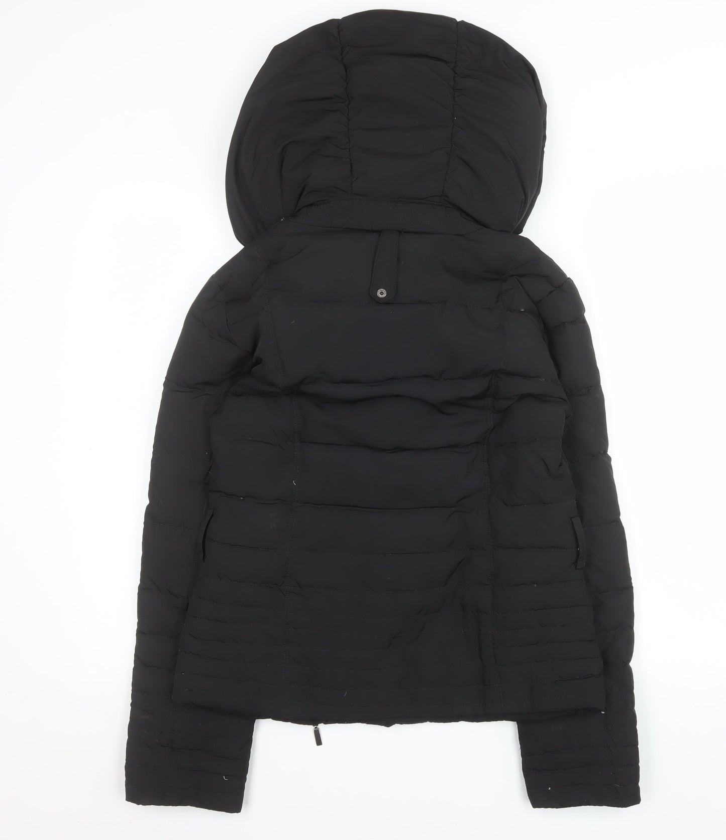 Motivi Women Black Size 10 Hooded Puffer Jacket