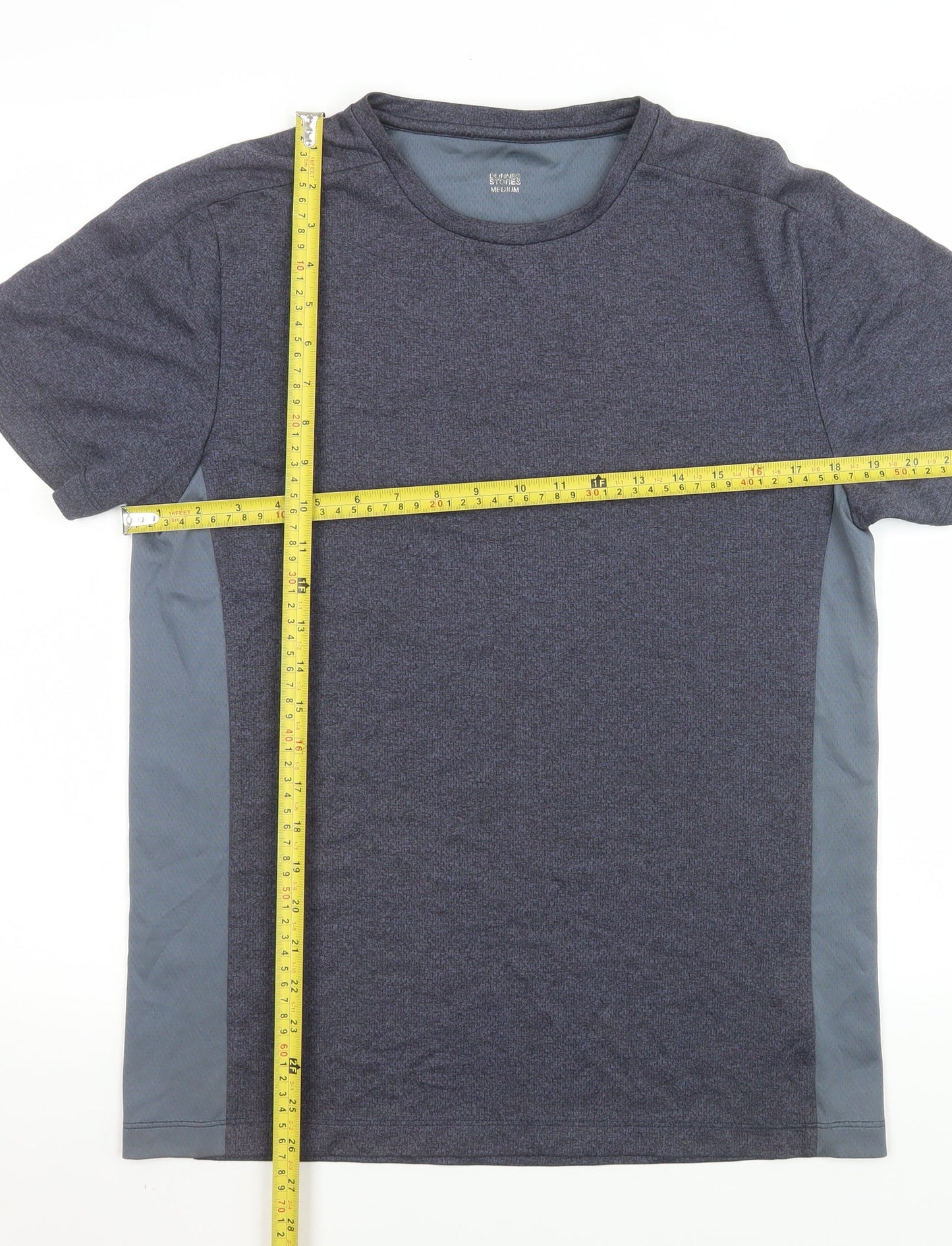 St. Bernard Men’s Blue Athletic T-Shirt Medium Polyester