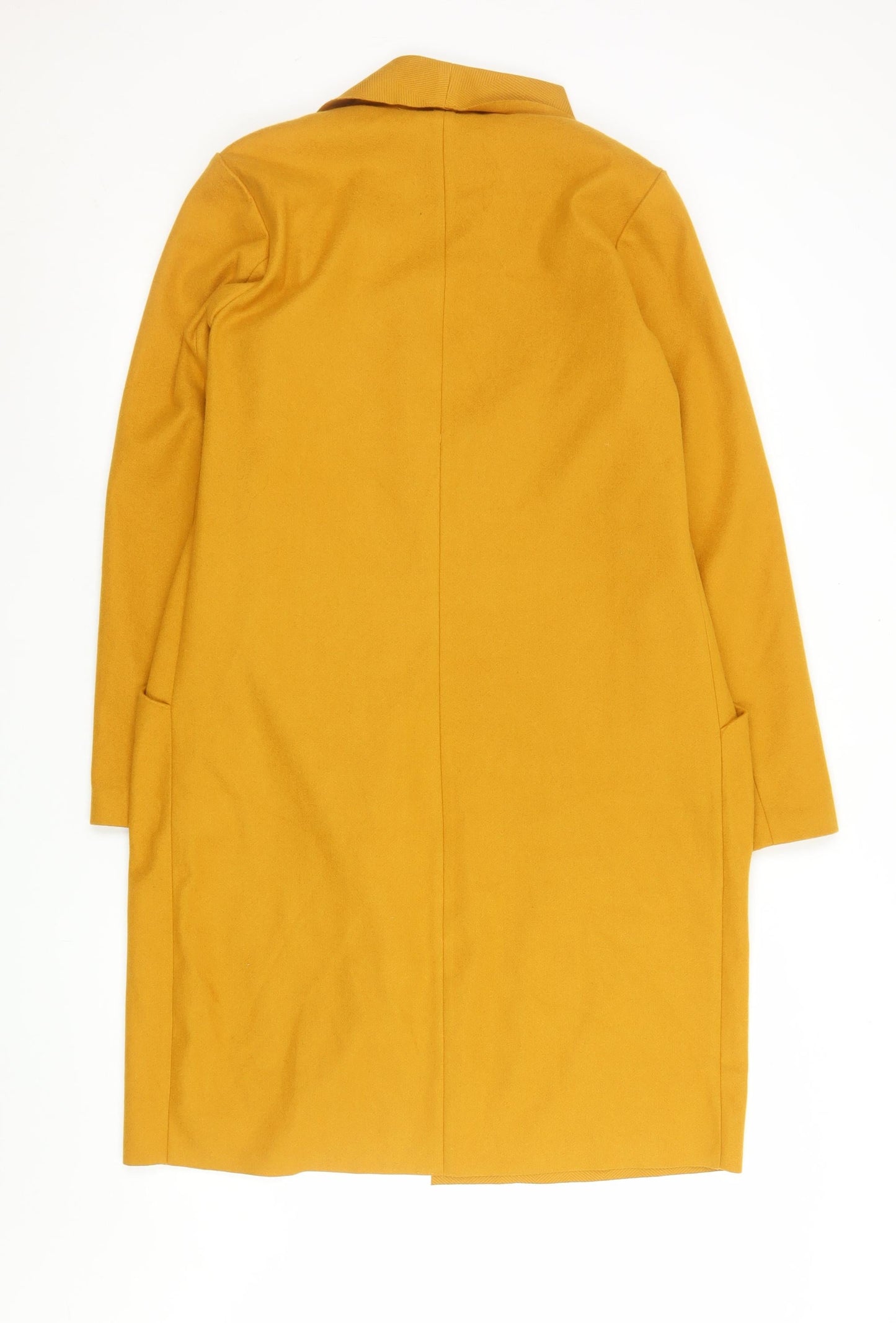 Primark Women’s Yellow Coatigan Size 8 Long Open Front Lightweight Coat