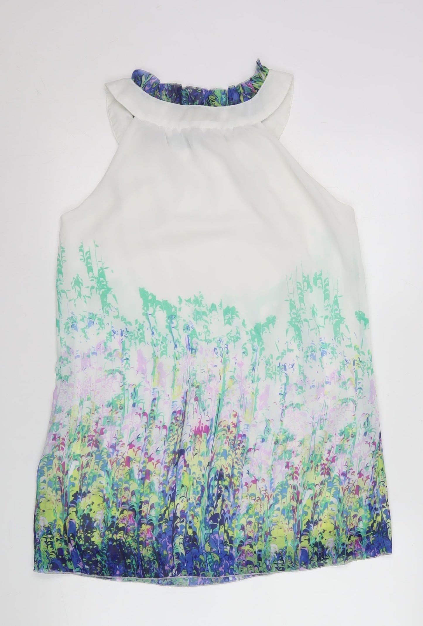 Pussycat London Womens Multicoloured Floral Halter Camisole Blouse M