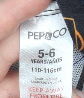 Pep & Co Boys Black Nerf Swim Shorts 5-6 Years Elastic Waist Quick Dry Summer
