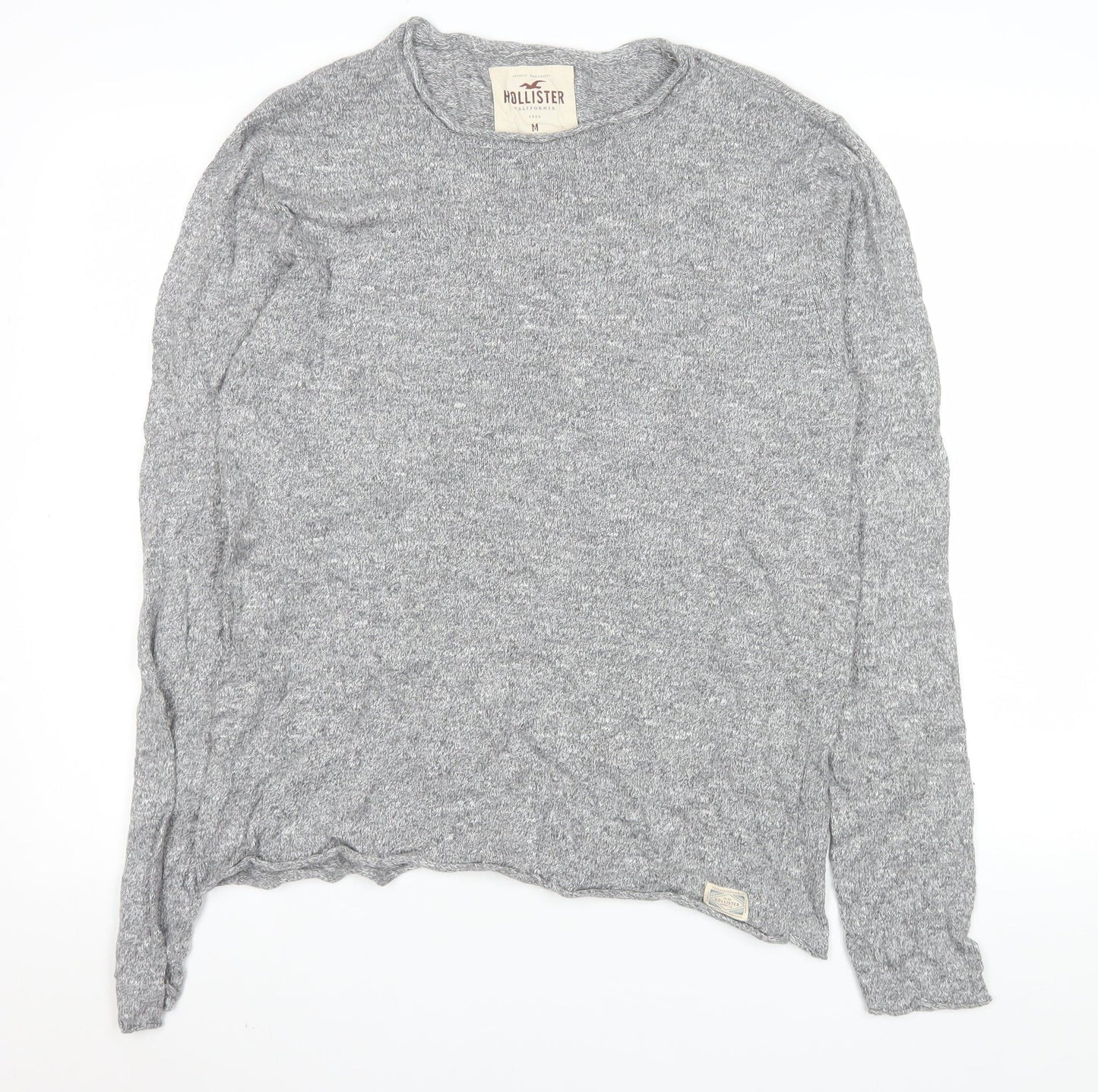 Hollister Men's Grey Medium Crew Neck Knit Pullover Jumper