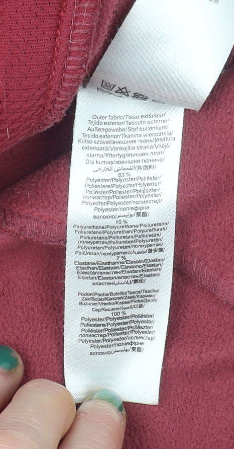 Quechua Women's Red Soft Shell Hooded Jacket Size 14