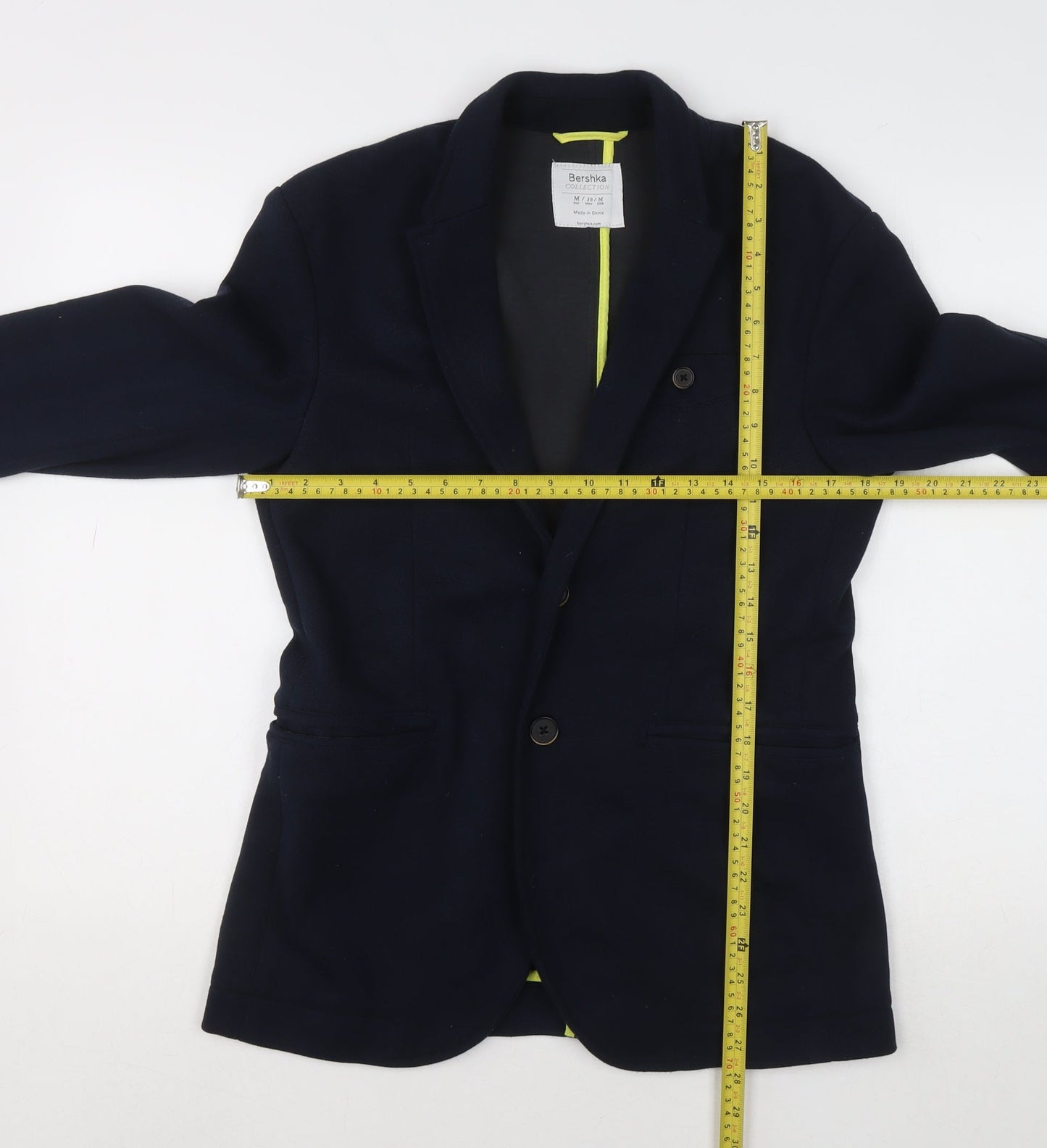 Bershka Women's Blue Blazer Jacket Size 10 Regular Fit