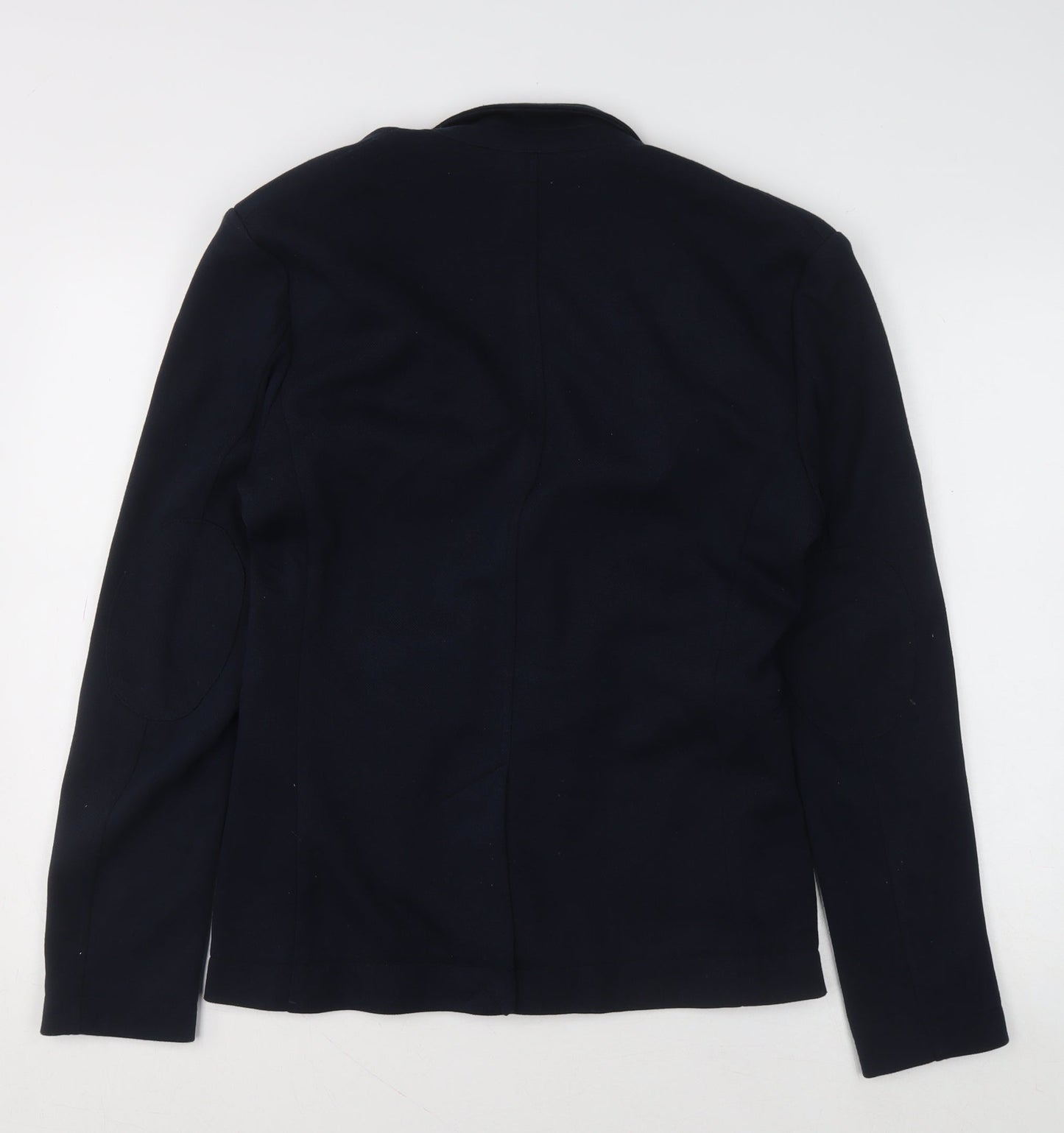 Bershka Women's Blue Blazer Jacket Size 10 Regular Fit