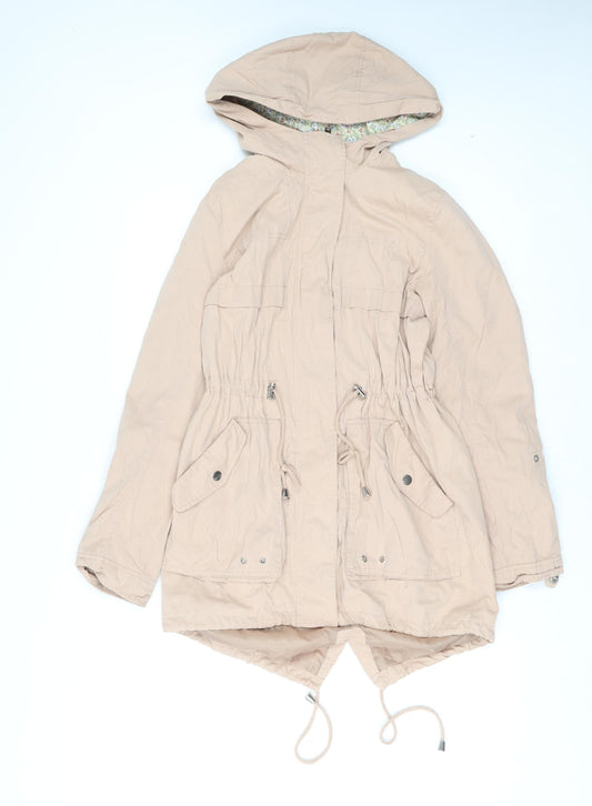 Atmosphere Women’s Beige Hooded Parka Jacket Size 6