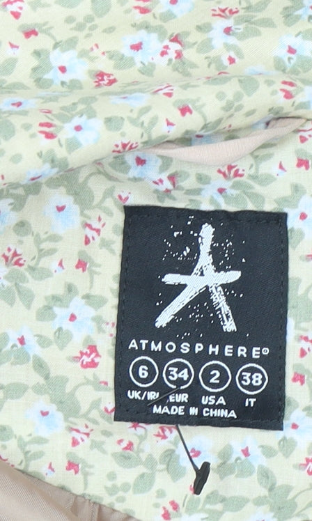 Atmosphere Women’s Beige Hooded Parka Jacket Size 6