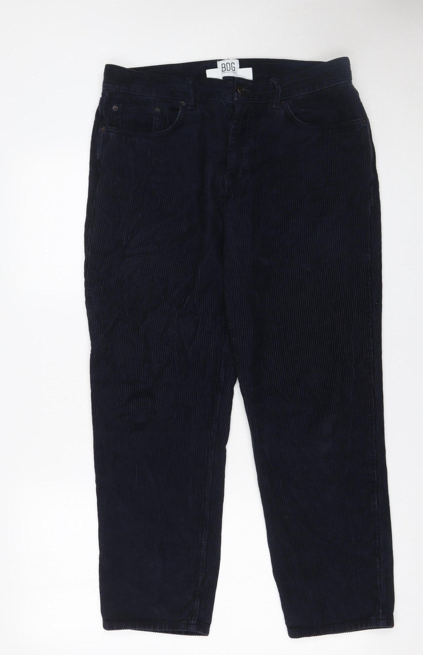 BDG Urban Outfitters Women Blue Corduroy Chino Trousers W32 L30