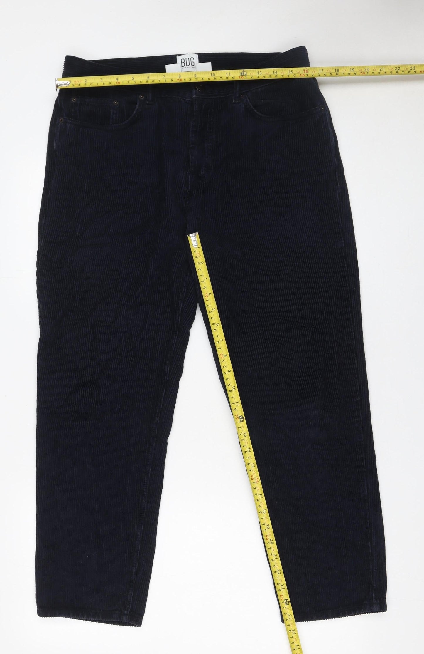 BDG Urban Outfitters Women Blue Corduroy Chino Trousers W32 L30
