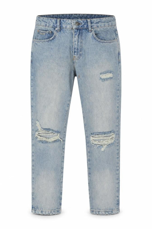 Couture Men's Blue Distressed Straight Jeans Size 32 Denim