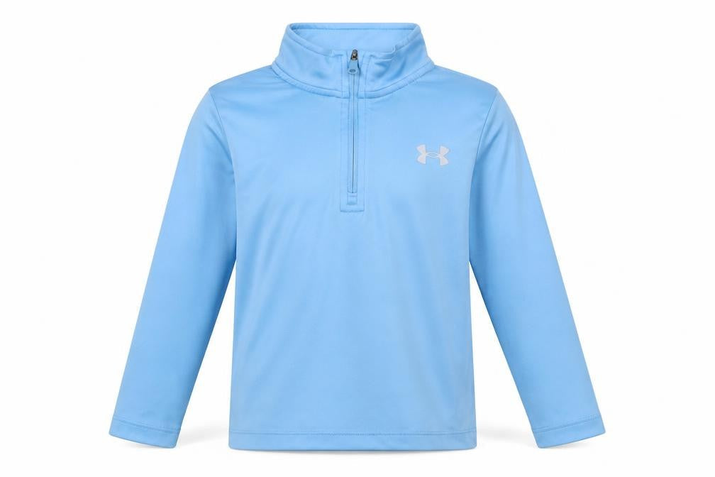 Under Armour Boys Blue 2-3 Years 1/4 Zip Long Sleeve Sports Sweatshirt
