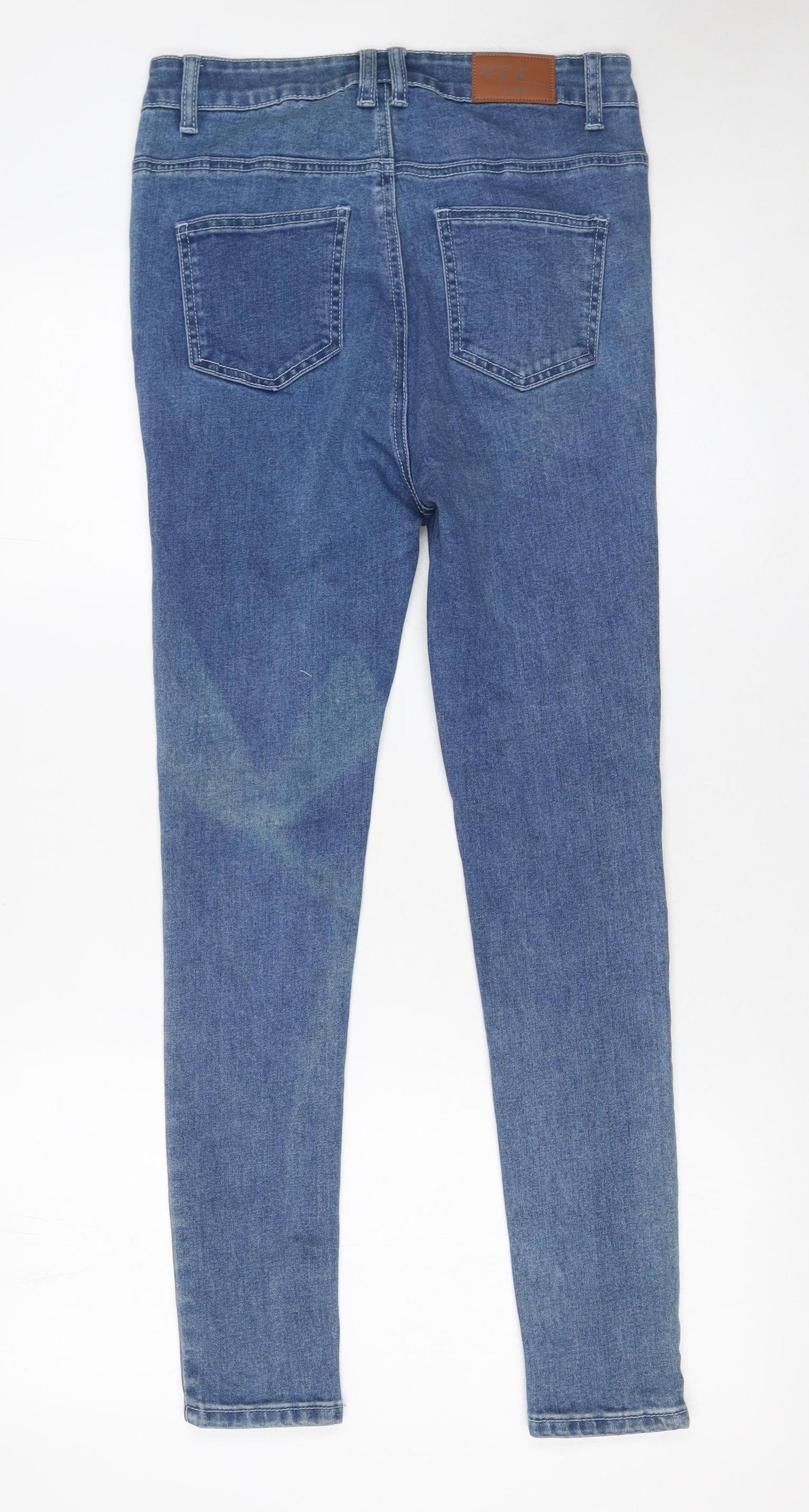 FAE London Womens Blue Size 8 Skinny Denim Jeans Button Fly Stretch