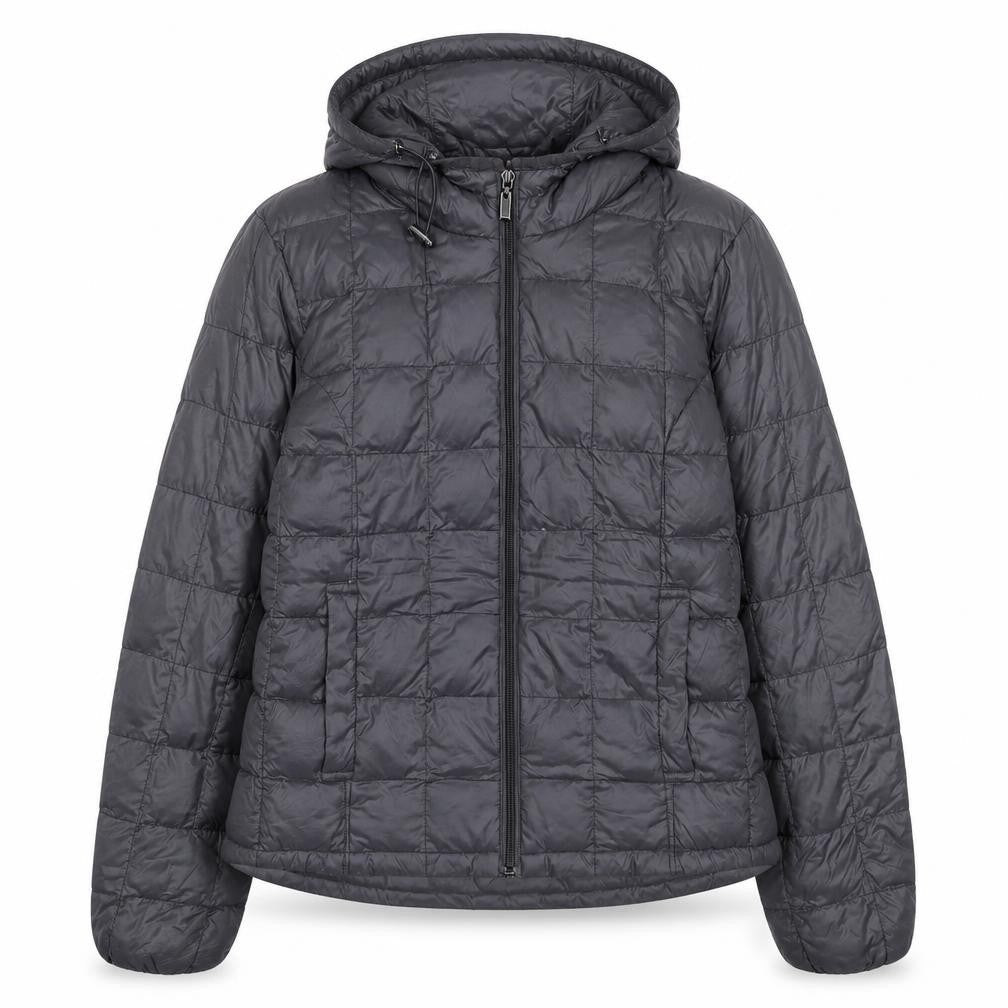 OVS Girls Grey XL Hooded Puffer Jacket Lightweight Quilted Coat